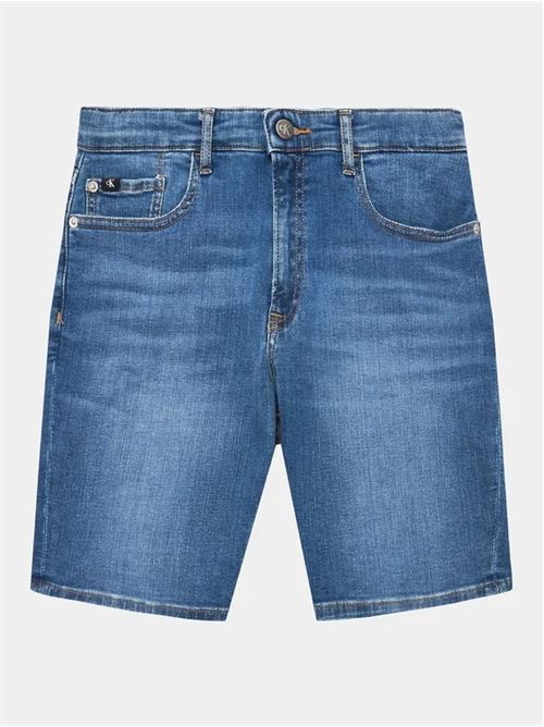 DENIM SHORTS ESS MID BLUE CALVIN KLEIN JEANS | IB0IB01613/1A4